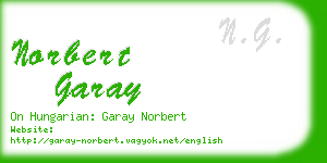 norbert garay business card